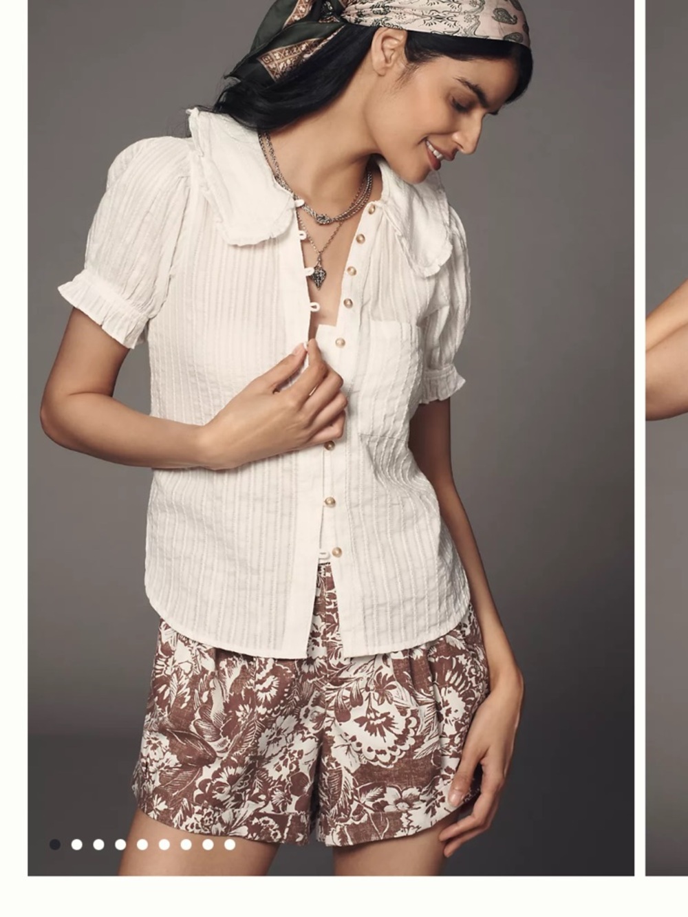 Anthropologie The Keira Blouse by Pilcro Sz S White - Picture 2 of 5